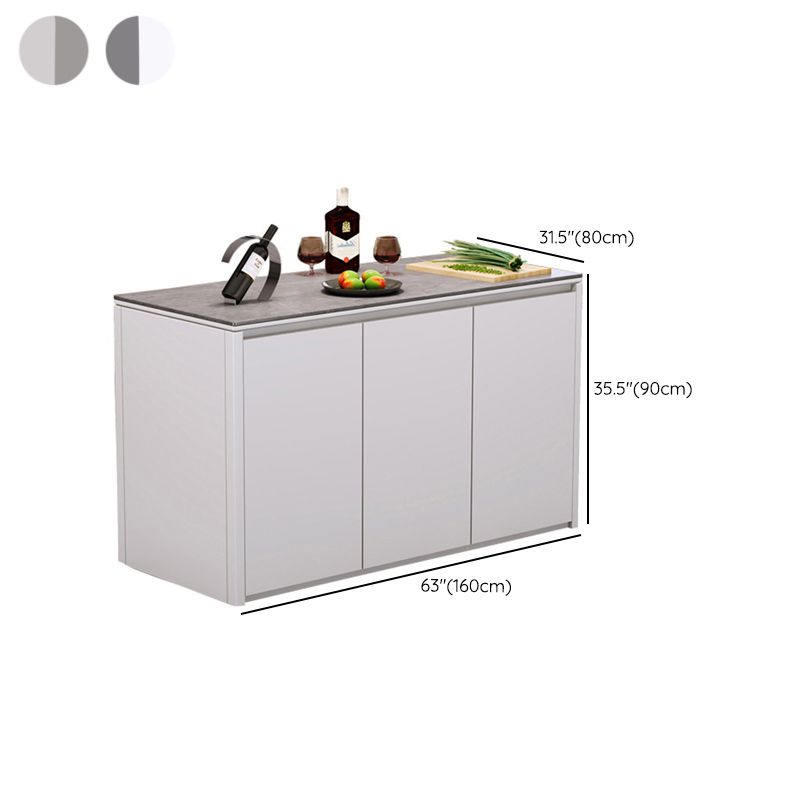 Maison de cuisine à manger table îlot d'îlot de cuisine rectangulaire moderne