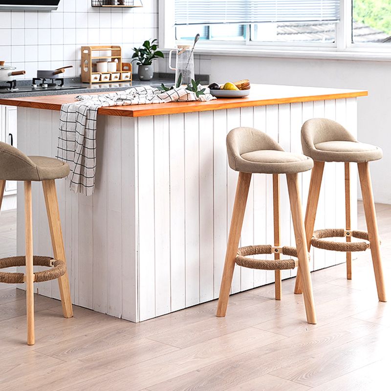 Scandinavian Milk Tea Shop Footrest Stool Matte Finish Upholstered Bar Stools Clearhalo 'Bar Furniture' 'Bar Stools' 'bar_stools' 'furn' 'furn_bar_stools' 'Furniture' 'furniture_bar_stools' 'Kitchen & Dining Furniture' 1200x1200_965cf438-2dc4-47ee-b110-344ec26efebf