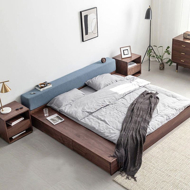 Moderne 20-Zoll-H-Bett-Nachttisch Massivholz Offener Aufbewahrung 1-DRAWER-Nachttisch