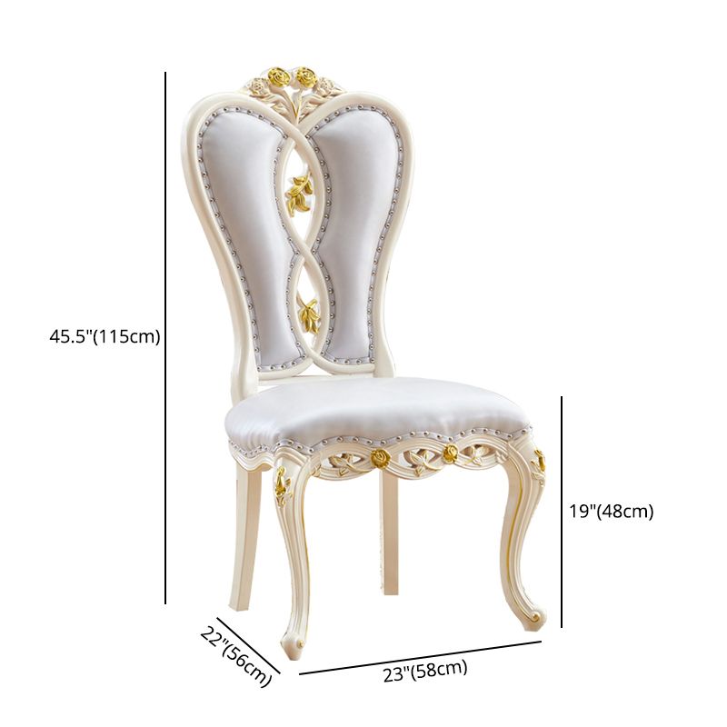 Victorian Style Solid Wood Dining Room Chair Armless Open Back Dining Side Chair for Home Use Clearhalo ' kitchen&dining_furn' 'Dining Chairs' 'Dining Tables & Seating' 'dining_chair' 'furn' 'furn_dining_chair' 'Furniture' 'furniture_dining_chair' 'Kitchen & Dining Furniture' 'kitchen' 1200x1200_965db952-58d3-4538-b6a0-c1d070c4cdf0