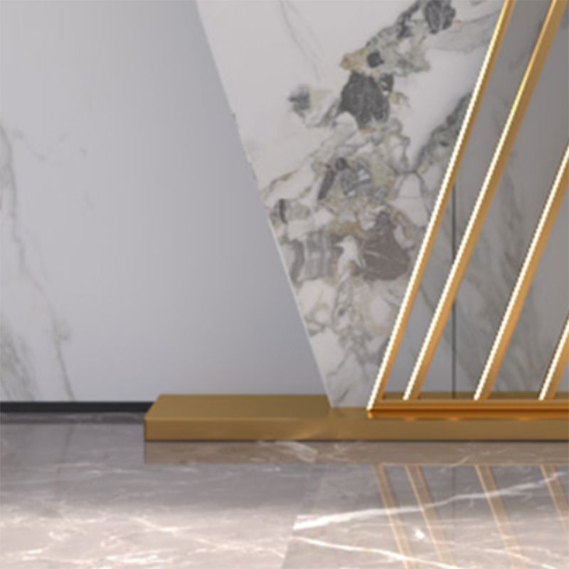 Glam Rectangle Console Sofa Table with Scratch Resistant Top for Hall