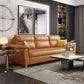 Flared Arms Sleeper Sofa Faux Leather Upholstered Futon Sleeper Sofa Clearhalo 'furn' 'furn_futons' 'Furniture' 'Futons & Daybeds' 'Futons' 'Living Room Furniture' 1200x1200_965ec3e3-9e33-40c9-aa78-ecb49d125b38