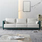 Mid-Century Modern Faux Leather Loose Back Seating Hair Pin Legs Sofa for Living Room Clearhalo 'furn' 'furn_sofas' 'Furniture' 'Living Room Furniture' 'Sofa' 'sofas' 1200x1200_9661b863-afc5-408d-8d8a-194f1d313509