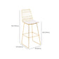 Metal Barstools Glam Armless Bar Stools with Gold Metal Legs