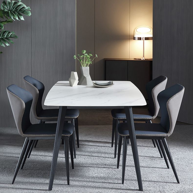 Modern Style Sintered Stone Dining Set with Rectangle Shape Dinette Set for Home Use Clearhalo 'Dining Room Sets' 'Dining Tables & Seating' 'dining_room_set' 'furn' 'furn_dining_room_set' 'Furniture' 'furniture_dining_room_set' 'Kitchen & Dining Furniture' 'kitchen&dining_furn' 'kitchen' 1200x1200_96637e5f-c9ca-420a-87fa-616467eb95fc
