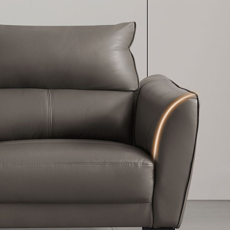 本物の革の正方形の腕のセクショナル - 総体的なセクショナルソファ