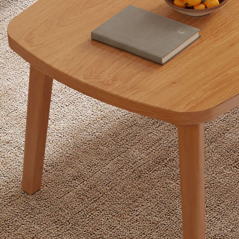 Modernistic Wooden Coffee Table Elliptical 4 Legs Cocktail Table