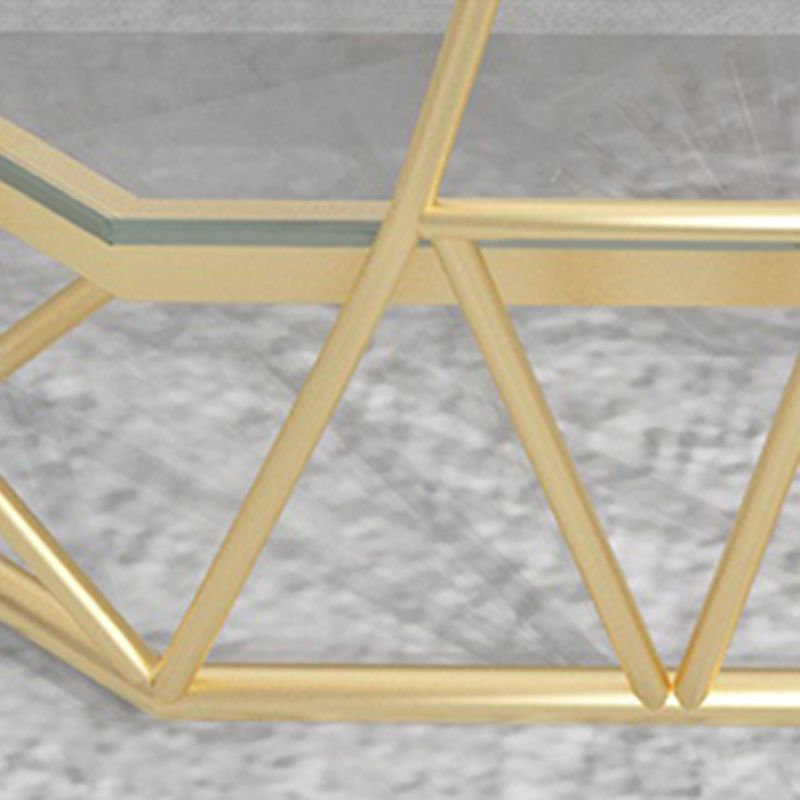 Modern Frame Coffee Table Glass Top Cocktail Table 17.71 Inch High Clearhalo 'Coffee & Accent Tables' 'Coffee Tables' 'coffee_tables' 'furn' 'furn_coffee_tables' 'Furniture' 'Living Room Furniture' 1200x1200_966a3ab7-7e22-4bc7-8b40-fac4e56eae61