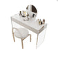 Modern 29.53" H Clear Acrylic Vanity Table Set with Mirror and Stool in White