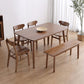 Mid-Century Modern Dining Table Brown Rectangle Solid Wood Dining Table Clearhalo ' dining_table' 'Dining Tables & Seating' 'Dining Tables' 'furn' 'furn_dining_table' 'Furniture' 'furniture_dining_table' 'Kitchen & Dining Furniture' 'kitchen&dining_furn' 'kitchen' 'kitchen_dining_table' 1200x1200_966bdfbc-cc3e-4b53-8ab2-d837248e0917