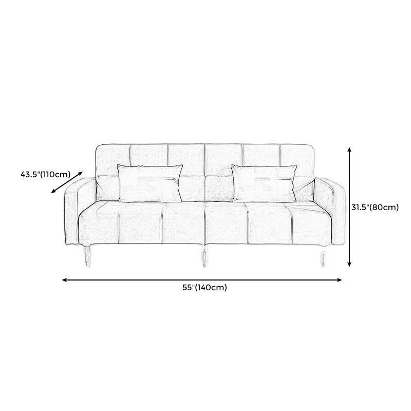 Transitional Modern Loose Back Linen Square Arm Settee with slipcovered Clearhalo 'furn' 'furn_sofas' 'Furniture' 'furniture_sofas' 'kitchen' 'kitchen_sofas' 'Living Room Furniture' 'Sofa' 'sofas' 1200x1200_966e4d71-1e09-46cd-8e4b-2c9102080a95