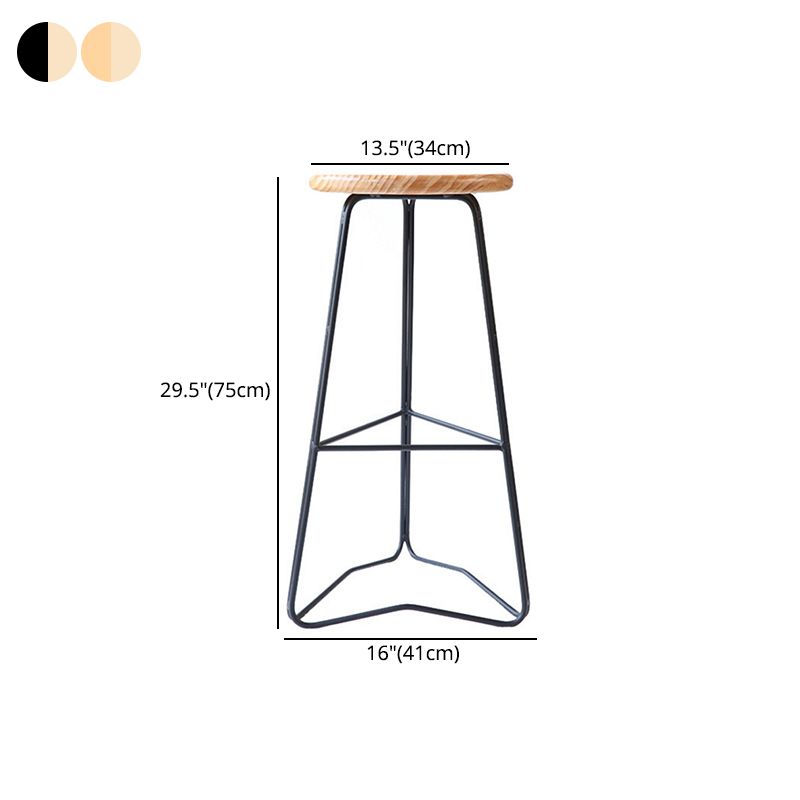 Contemporary Bar and Counter Stool Backless Stool with Metal Base Clearhalo 'Bar Furniture' 'Bar Stools' 'bar_stools' 'furn' 'furn_bar_stools' 'Furniture' 'furniture_bar_stools' 'Kitchen & Dining Furniture' 1200x1200_966e55df-f90a-45d1-9c6c-08bdafbdcd49