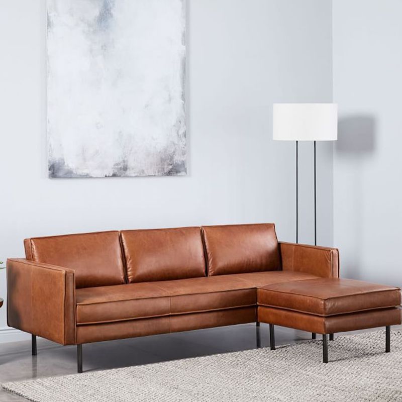 Brown Leather Settee Furniture Loose Back Square Arm Loveseat Clearhalo 'furn' 'furn_sofas' 'Furniture' 'furniture_sofas' 'kitchen' 'kitchen_sofas' 'Living Room Furniture' 'Sofa' 'sofas' 1200x1200_966e9edf-1ed3-4348-bb61-bf24362089e4