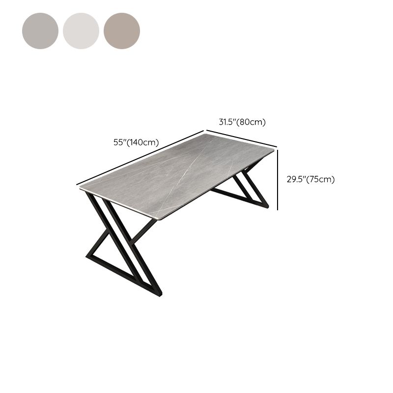 Rechteckiger Industrial Office Desk Antique Finish Computer Desk mit Metallbeinen