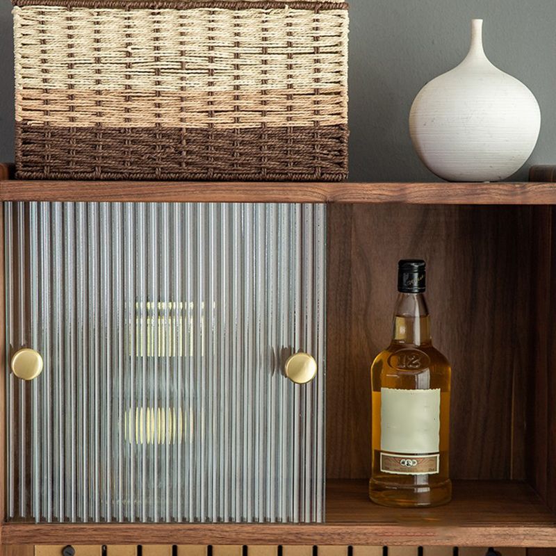 Glijdende glazen deur bijboordkastje Pine vaste houten server cruerenza