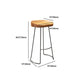 Taburete de bar de estilo industrial, taburete de bar de madera con patas de metal para el hogar