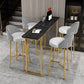 Living Room Bar Table 42-inch Height Stone Top and Metal Base Bistro Table Clearhalo 'Bar Furniture' 'Bar Tables' 'bar_tables' 'furn' 'furn_bar_tables' 'Furniture' 'furniture_bar_tables' 'Kitchen & Dining Furniture' 1200x1200_9673d228-240e-4f06-b503-bb6e7d48bf32