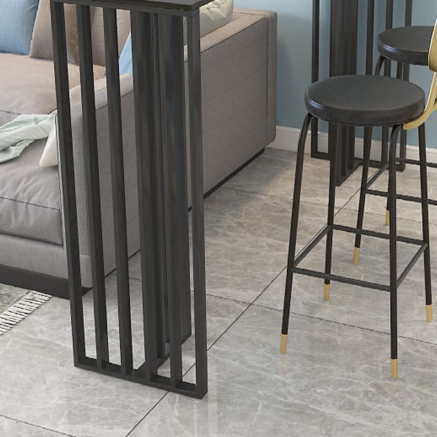 Modern Iron Bar Dining Table with Stone Top Rectangle Indoor Bistro Table Clearhalo 'Bar Furniture' 'Bar Tables' 'bar_tables' 'furn' 'furn_bar_tables' 'Furniture' 'furniture_bar_tables' 'Kitchen & Dining Furniture' 1200x1200_96740cc0-df4b-4d07-a999-3e30ed089847
