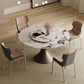 Juego de comedor glamoroso 1/4/5 PCS Mesa de comedor de piedra redonda con sillas sin brazos