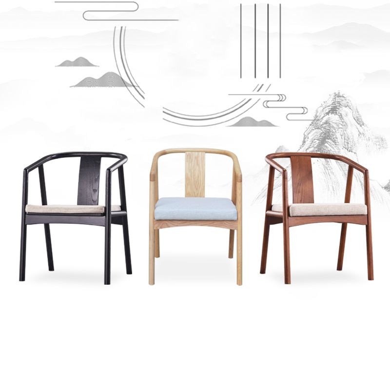 Traditional Home Wood Dining Chair Open Back Dining Side Chair with Arm Clearhalo ' kitchen&dining_furn' 'Dining Chairs' 'Dining Tables & Seating' 'dining_chair' 'furn' 'furn_dining_chair' 'Furniture' 'furniture_dining_chair' 'Kitchen & Dining Furniture' 'kitchen' 1200x1200_96751010-55ff-46eb-a893-8256a7f0d496