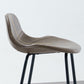 Tabouret de bar moderne en faux cuir, tabouret d'intérieur à dossier bas avec pieds en métal