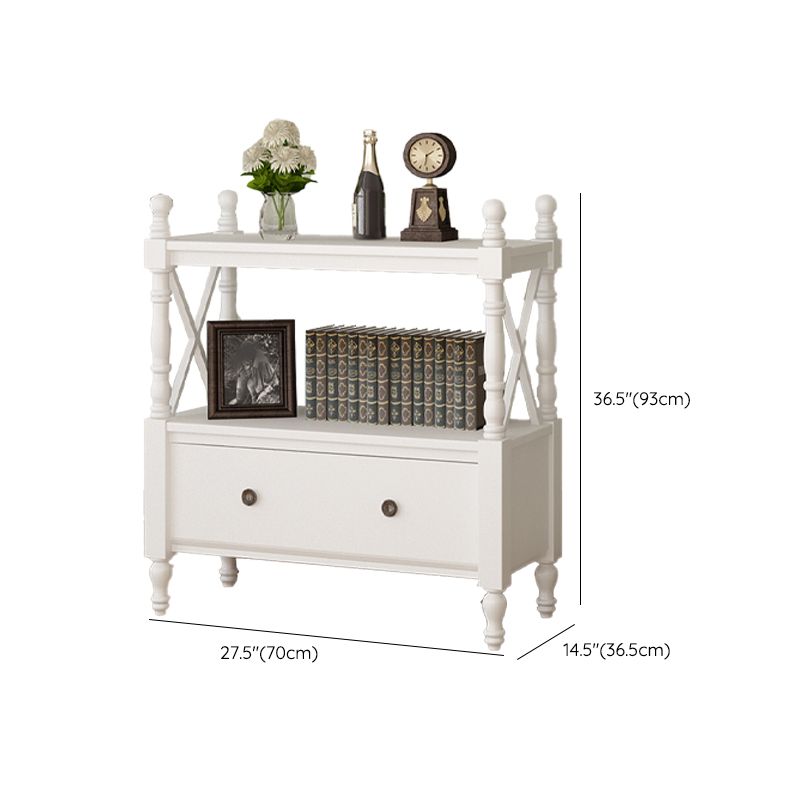 Eigentijdse houten boekenplank standaard gesloten back -boekenkast met 1 lade