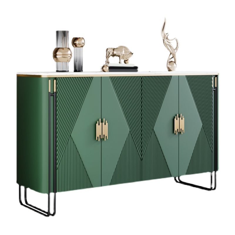 Tavolo a buffet in marmo a buffet glam con porte per sala da pranzo