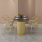 Oval Shape Two-Color Dining Table Simplicity Double Pedestal Table for Dining Room Clearhalo ' dining_table' 'Dining Tables & Seating' 'Dining Tables' 'furn' 'furn_dining_table' 'Furniture' 'furniture_dining_table' 'Kitchen & Dining Furniture' 'kitchen&dining_furn' 'kitchen' 'kitchen_dining_table' 1200x1200_96796e68-f4b0-4450-a512-1bff3044cac1