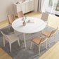 White Drop-Leaf Dining Table Round Sintered Stone Dinner Table for Dining Room Clearhalo 'Dining Tables & Seating' 'Dining Tables' 'dining_table' 'furn' 'furn_dining_table' 'Furniture' 'Kitchen & Dining Furniture' 1200x1200_96797854-646d-4afc-8c83-057051237c92