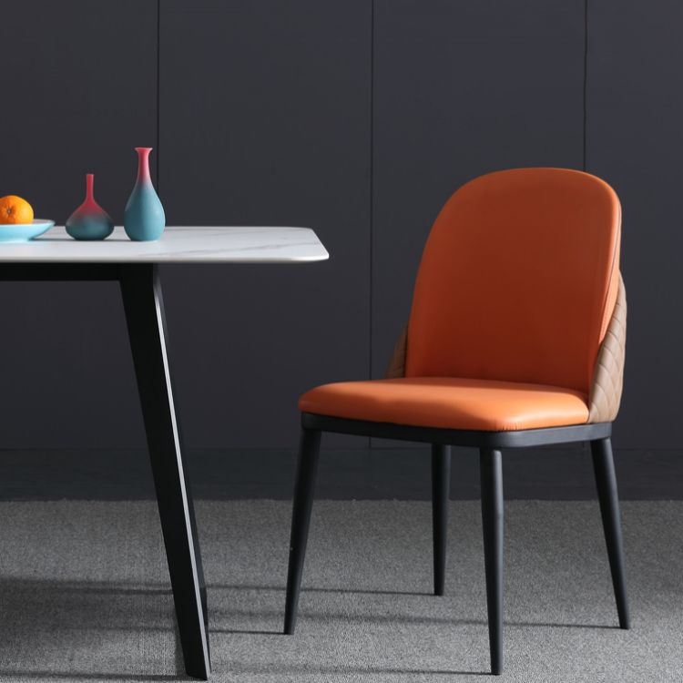 Modern 1/2/5/7 Pieces Rectangle Dining Set Sintered Stone Table with Leather Chairs Clearhalo 'Dining Room Sets' 'Dining Tables & Seating' 'dining_room_set' 'furn' 'furn_dining_room_set' 'Furniture' 'furniture_dining_room_set' 'Kitchen & Dining Furniture' 'kitchen&dining_furn' 'kitchen' 1200x1200_967a6764-e867-49f7-a5dd-147029929faa