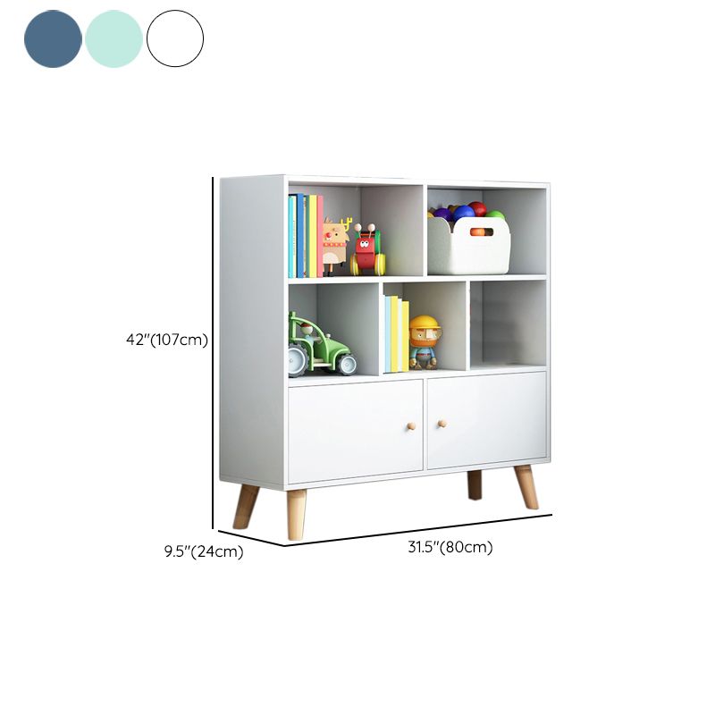 Estantería estándar escandinava estantería de madera de ingeniería con gabinetes