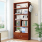 Contemporary Wood Bookshelf Standard Shelf Bookcase for Home Office