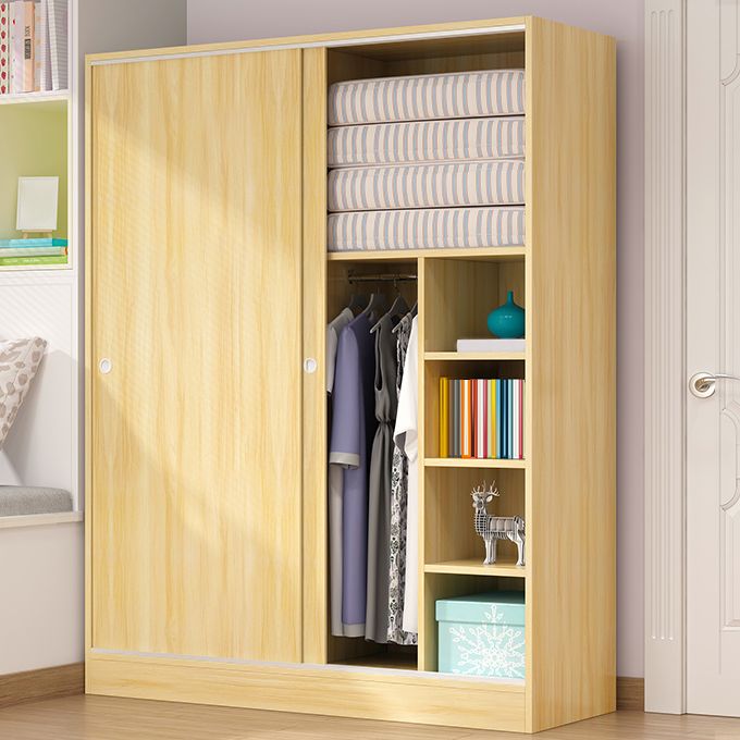 Armoire armoire en bois avec placard de garde-robe moderne étagères