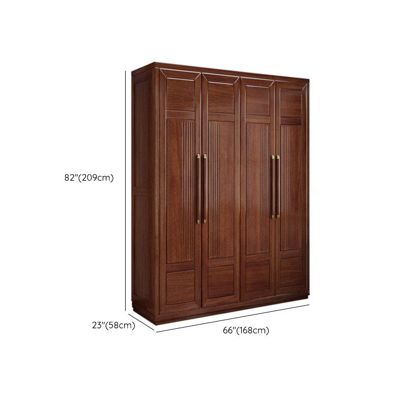 Contemporary Style Wardrobe Armoire Wood Wardrobe Closet with Doors and Drawer