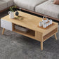 Modern Rectangle Wooden Coffee Table 4 Legs Cocktail Table with Storage Clearhalo 'Coffee & Accent Tables' 'Coffee Tables' 'coffee_tables' 'furn' 'furn_coffee_tables' 'Furniture' 'Living Room Furniture' 1200x1200_967f4a69-f438-4334-b874-3c05c9a00687