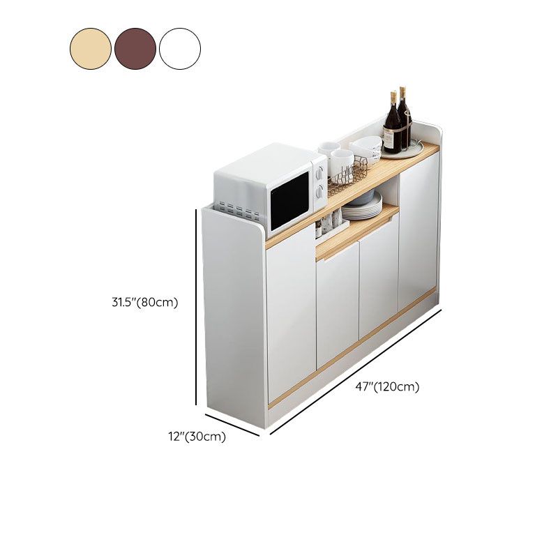 Server buffet in legno a buffet da pranzo in stile glam con armadi e cassetti