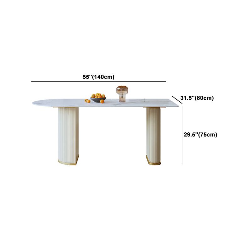 Nordic Glam Style Sintered Stone Rectangle Table Set 1/3/4/5 Pieces Dining Set Clearhalo 'Dining Room Sets' 'Dining Tables & Seating' 'dining_room_set' 'furn' 'furn_dining_room_set' 'Furniture' 'Kitchen & Dining Furniture' 1200x1200_96815e7c-25bf-4921-b641-d7337df4a81d