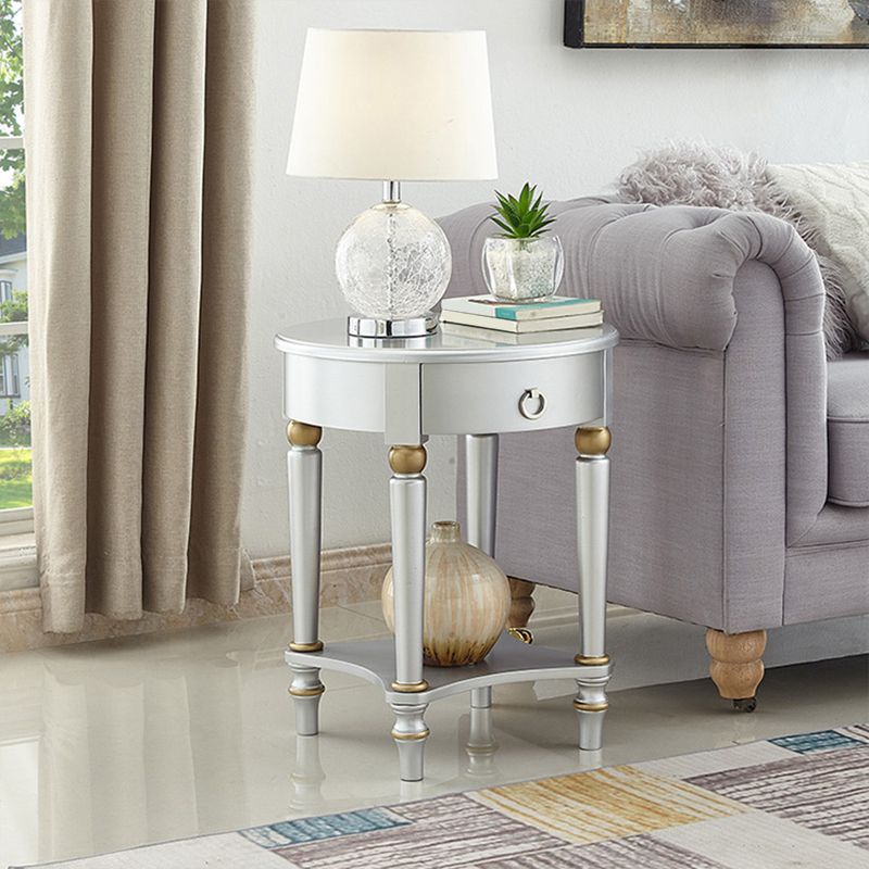 Traditional 24.4" Tall 3 Legs End Table Round End Table with Storage Clearhalo 'Coffee & Accent Tables' 'End & Side Tables' 'end_side_tables' 'furn' 'furn_end_side_tables' 'Furniture' 'Living Room Furniture' 1200x1200_968276aa-e053-43d2-a96f-a356a4ebc9fe