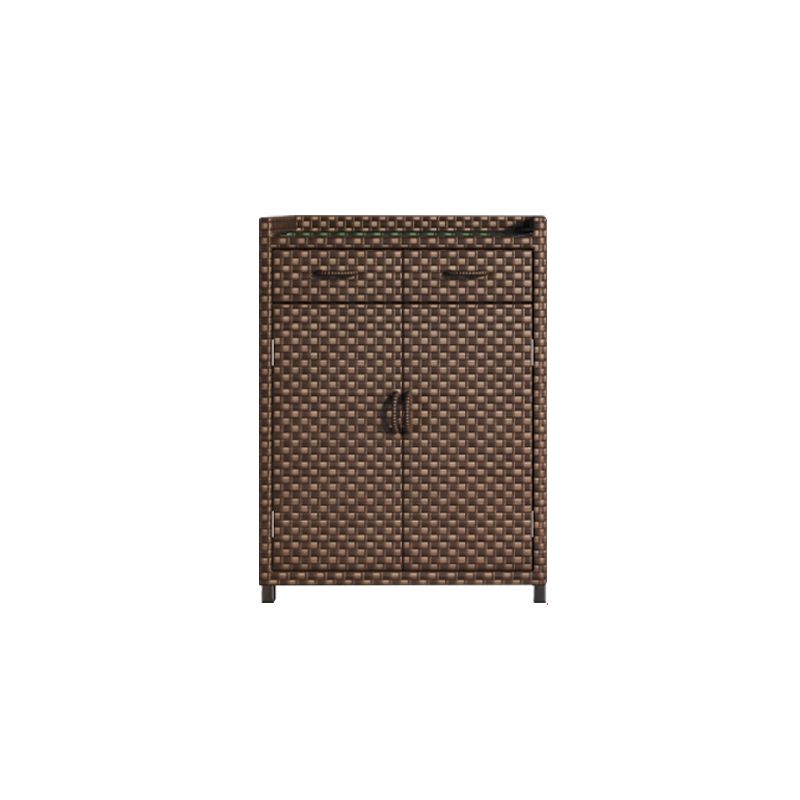 Modern Storage Cabinet Wicker&Rattan Side Cabinet With Doors Clearhalo 'Cabinets & Chests' 'cabinets_chests' 'furn' 'furn_cabinets_chests' 'Furniture' 'Living Room Furniture' 1200x1200_9682d0d3-993c-4846-bd58-fd5b5f13e4ff