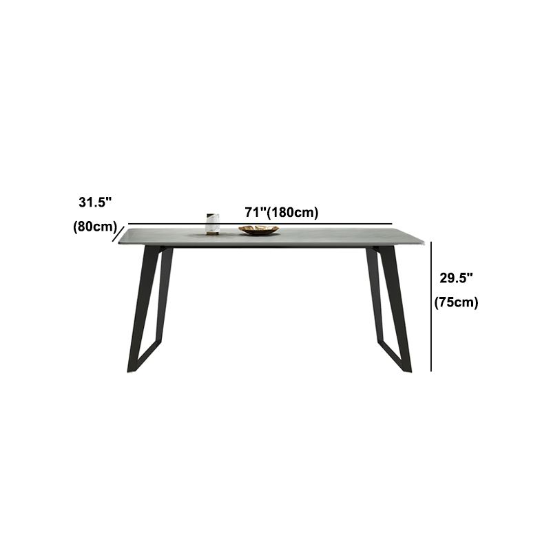 石のテーブルのモダンな灰色の長方形のダイニングルームテーブルキッチンのためのテーブル