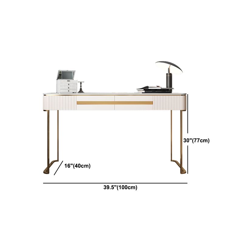 Metall Make -up -Schminktisch luxuriöser Steinhocker Set