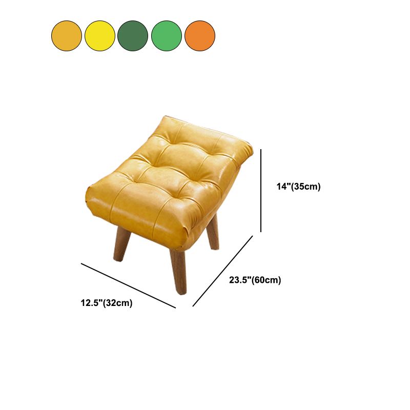 Leder -Schaukelstuhl einfache zeitgenössische Tufted -Kissen Schaukelstuhl mit Osmanisch