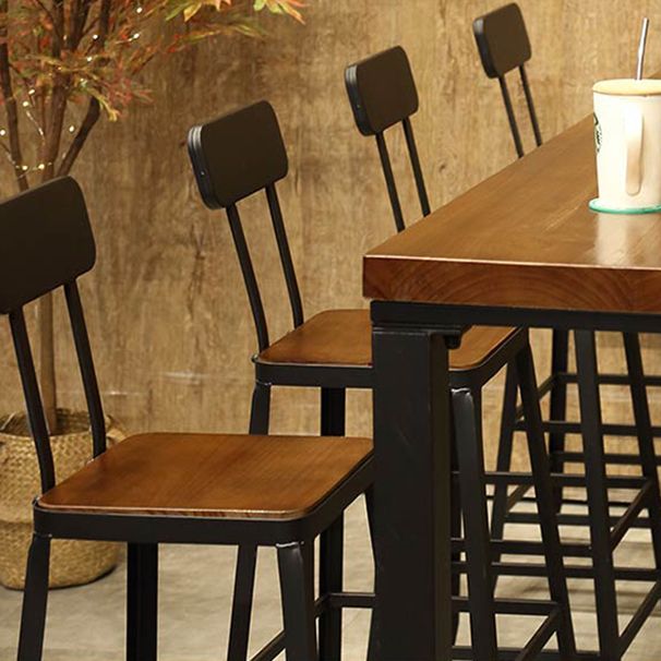 Modern Coffee Shop Bar Table Set 1/2/5/9 Pieces Rectangle Wood Pub Dining Set Clearhalo 'Bar Furniture' 'furn' 'furn_home_bar_bar_sets' 'Furniture' 'Home Bars & Bar Sets' 'home_bar_bar_sets' 'Kitchen & Dining Furniture' 1200x1200_9685e305-dbe7-45a6-821d-f36dad95fa40