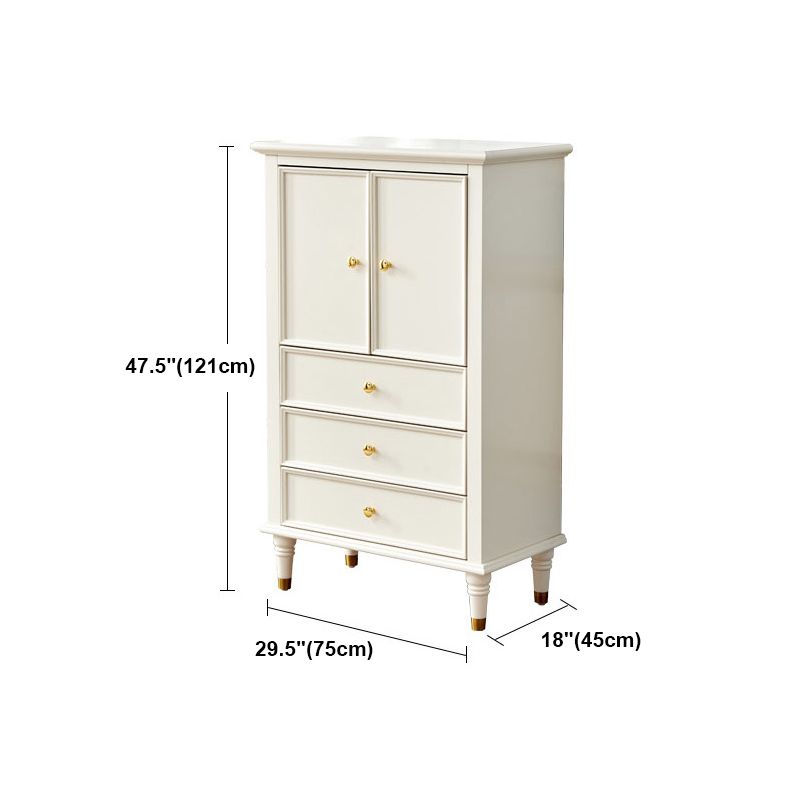 Modern Engineered Wood Buffet Sideboard 2-Door Dining Room Buffet Server in White Clearhalo 'buffet_sideboard' 'Buffets & Sideboards' 'furn' 'furn_buffet_sideboard' 'Furniture' 'Kitchen & Dining Furniture' 1200x1200_9687c26f-758b-4a62-b44f-1141349c0d66