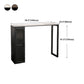 Marble Patio Bar Table with Rectangle Table Top Double Pedestal Table - 41.3" H Clearhalo 'Bar Furniture' 'Bar Tables' 'bar_tables' 'furn' 'furn_bar_tables' 'Furniture' 'furniture_bar_tables' 'Kitchen & Dining Furniture' 1200x1200_9688e18c-af25-4398-a2fb-e00a61ef6dff