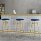 Glam Liftable Rotatable Counter Stool Iron Cafe Bar Stool with Cushion and Pedal Clearhalo 'Bar Furniture' 'Bar Stools' 'bar_stools' 'furn' 'furn_bar_stools' 'Furniture' 'furniture_bar_stools' 'Kitchen & Dining Furniture' 1200x1200_968ad309-9950-4d81-86dd-94f41c37a169