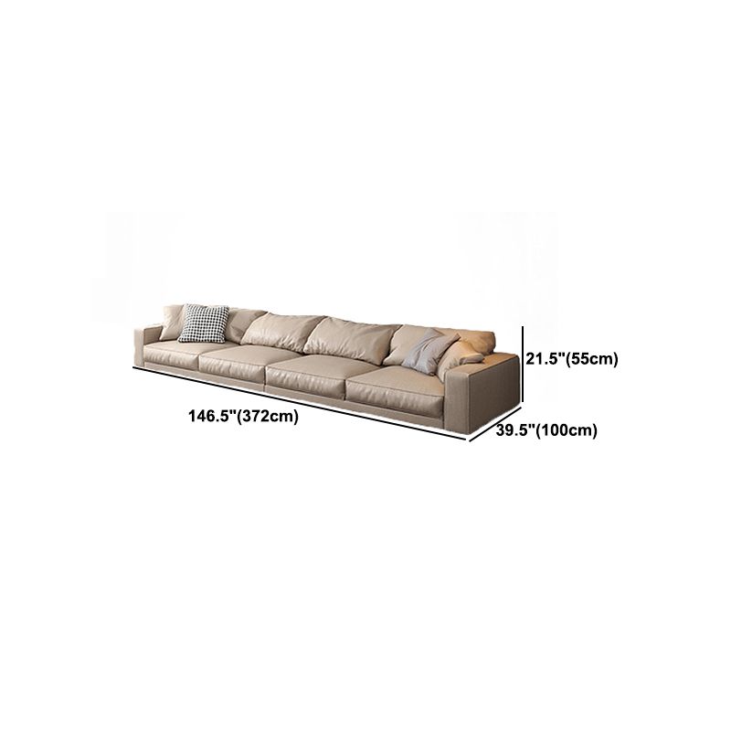 Pillowed Back Cushions Sectional Sofa, Square Arm Sectional Sofa,in Cream22" Clearhalo 'furn' 'furn_sectionals' 'Furniture' 'Living Room Furniture' 'Sectionals' 1200x1200_968ca791-49c0-4a4c-a4c6-4f593589da4f