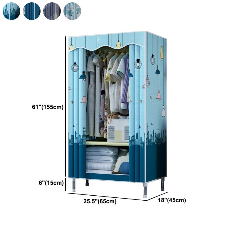 Modern Style Bedroom Wardrobe Armoire Metal Wardrobe Closet with Legs Clearhalo 'Armoires & Wardrobes' 'armoires_wardrobes' 'Bedroom Furniture' 'furn' 'furn_armoires_wardrobes' 'Furniture' 1200x1200_96910891-9b99-4acd-9e8a-b291882eaef2