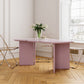 Free Form Solid Wood Dining Table Double Pedestal Furniture in Matte Finish Clearhalo 'Dining Tables & Seating' 'Dining Tables' 'dining_table' 'furn' 'furn_dining_table' 'Furniture' 'furniture_dining_table' 'Kitchen & Dining Furniture' 'kitchen' 'kitchen_dining_table' 1200x1200_96911149-ded6-41ef-8b70-985d0c05b429