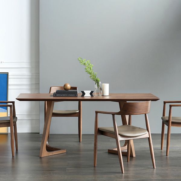 Contemporary Dining Chair 23'' Wide Open Side Chair with 4 Wood Legs for Home Use Clearhalo ' kitchen&dining_furn' 'Dining Chairs' 'Dining Tables & Seating' 'dining_chair' 'furn' 'furn_dining_chair' 'Furniture' 'furniture_dining_chair' 'Kitchen & Dining Furniture' 'kitchen' 1200x1200_969192c7-ba88-4546-b902-53eade4ef955